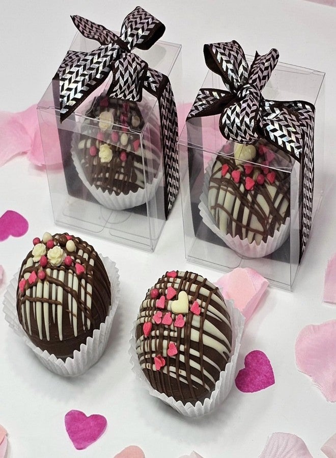 SLShePack 50Pack Clear Hot Chocolate Bomb Boxes Small Gift Boxes for Cupcake Candies Birthday Wedding Party Favor Boxes( 3x3x3Inches) - Image 3